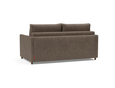 Neah 160 sovesofa med slim armlæn i 411 Esina Cedar Brown, set skråt bagfra