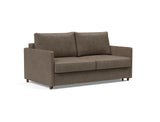 Neah 160 sovesofa med slim armlæn i 411 Esina Cedar Brown, set skråt forfra