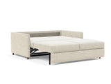 Neah 160 sovesofa med slim armlæn i 357 Taura Off White, slået ud til seng