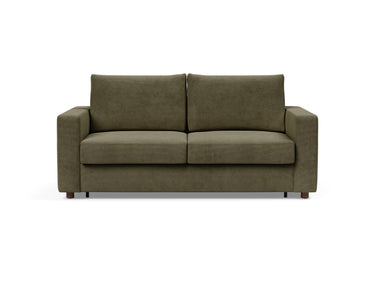 Neah 160 sovesofa med standard armlæn i 316 Cordufine Pine Green, set forfra