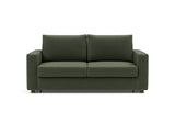 Neah 160 sovesofa med standard armlæn i 413 Esina Olive Green, set forfra