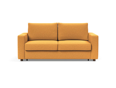 Neah 160 sovesofa med standard armlæn i 536 Bouclé Ochre, set forfra
