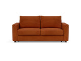 Neah 160 sovesofa med standard armlæn i 595 Corduroy Burnt Orange, set forfra