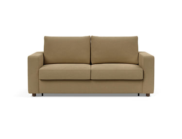Neah 160 sovesofa med standard armlæn i 860 Yogia Olive Brown, set forfra