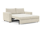 Neah 160 sovesofa med standard armlæn i 357 Taura Off White, med sædet trukket ud som lounger