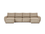 Norum sovesofa U-form med Curve armlæn i 587 Phobos Mocha, set forfra