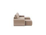 Norum sovesofa U-form med Curve armlæn i 417 Esina Mocha, set fra siden