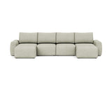 Norum sovesofa U-form med Chunky armlæn i 280 Avella Sand, set forfra
