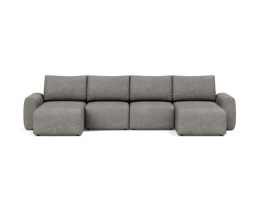 Norum sovesofa U-form med Chunky armlæn i 282 Avella Warm Grey, set forfra