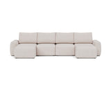 Norum sovesofa U-form med Chunky armlæn i 300 Weda Sand, set forfra