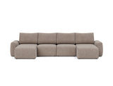 Norum sovesofa U-form med Chunky armlæn i 318 Cordufine Beige, set forfra