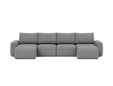 Norum sovesofa U-form med Chunky armlæn i 320 Corocco Shadow Grey, set forfra