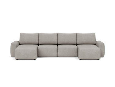 Norum sovesofa U-form med Chunky armlæn i 321 Corocco Warm Grey, set forfra