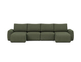 Norum sovesofa U-form med Chunky armlæn i 353 Taura Forest, set forfra