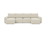 Norum sovesofa U-form med Chunky armlæn i 357 Taura Off White, set forfra