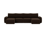Norum sovesofa U-form med Chunky armlæn i 358 Taura Chocco, set forfra
