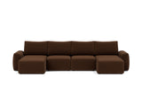 Norum sovesofa U-form med Chunky armlæn i 359 Taura Cappucino, set forfra