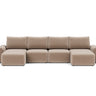 Norum sovesofa U-form med Chunky armlæn i 417 Esina Mocha, set forfra