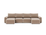 Norum sovesofa U-form med Chunky armlæn i 417 Esina Mocha, set forfra