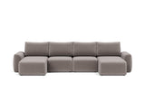 Norum sovesofa U-form med Chunky armlæn i 418 Esina Truffle, set forfra