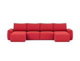 Norum sovesofa U-form med Chunky armlæn i 511 Elegance Red, set forfra