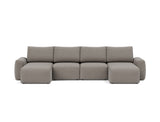 Norum sovesofa U-form med Chunky armlæn i 521 Mixed Dance Grey, set forfra