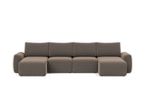Norum sovesofa U-form med Chunky armlæn i 530 Bouclé Taupe, set forfra
