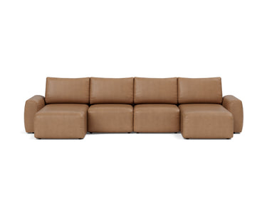 Norum sovesofa U-form med Chunky armlæn i 551 Faunal Brown, set forfra
