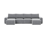 Norum sovesofa U-form med Chunky armlæn i 565 Twist Granite, set forfra
