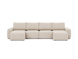 Norum sovesofa U-form med Chunky armlæn i 612 Blida Sand Grey, set forfra