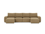 Norum sovesofa U-form med Chunky armlæn i 860 Yogia Olive Brown, set forfra