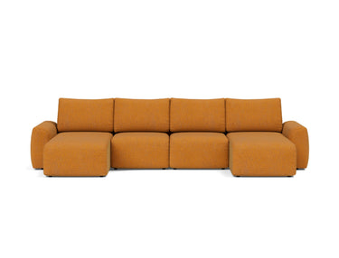 Norum sovesofa U-form med Chunky armlæn i 893 Mozart Masala, set forfra