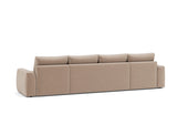 Norum sovesofa U-form med Chunky armlæn i 417 Esina Mocha, set skråt bagfra