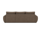Norum sovesofa med chaiselong og Curve armlæn i 411 Esina Cedar Brown, set bagfra