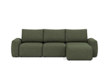 Norum sovesofa med chaiselong og Chunky armlæn i 353 Taura Forest, set forfra
