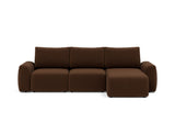 Norum sovesofa med chaiselong og Chunky armlæn i 359 Taura Cappucino, set forfra