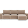 Norum sovesofa med chaiselong og Chunky armlæn i 417 Esina Mocha, set forfra