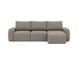 Norum sovesofa med chaiselong og Chunky armlæn i 521 Mixed Dance Grey, set forfra