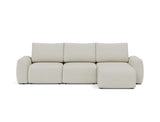Norum sovesofa med chaiselong og Chunky armlæn i 527 Mixed Dance Natural, set forfra