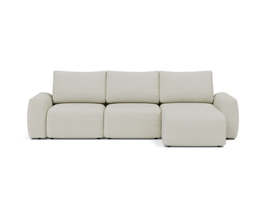 Norum sovesofa med chaiselong og Chunky armlæn i 527 Mixed Dance Natural, set forfra