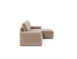 Norum sovesofa med chaiselong og Chunky armlæn i 417 Esina Mocha, set fra siden