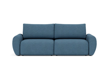 Norum sovesofa med Curve armlæn i 302 Weda Blue, set forfra