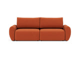 Norum sovesofa med Curve armlæn i 412 Esina Rust, set forfra