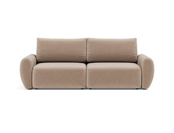 Norum sovesofa med Curve armlæn i 417 Esina Mocha, set forfra