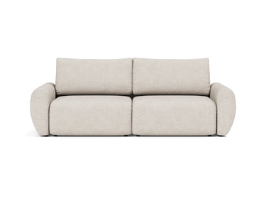 Norum sovesofa med Curve armlæn i 470 Yuveno Natural, set forfra