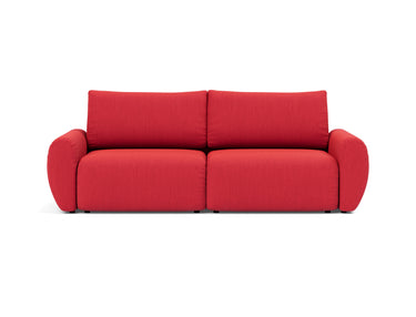 Norum sovesofa med Curve armlæn i 511 Elegance Red, set forfra