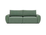 Norum sovesofa med Curve armlæn i 518 Elegance Green, set forfra