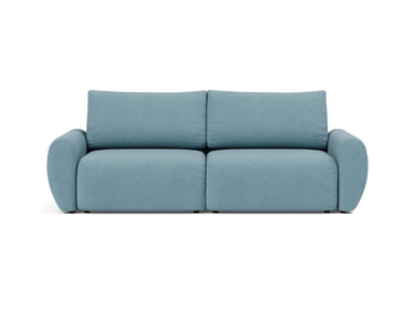 Norum sovesofa med Curve armlæn i 525 Mixed Dance Light Blue, set forfra