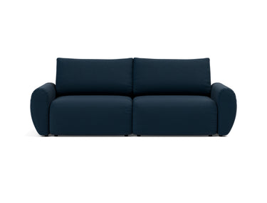 Norum sovesofa med Curve armlæn i 528 Mixed Dance Blue, set forfra
