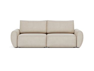Norum sovesofa med Curve armlæn i 586 Phobos Latte, set forfra